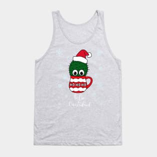 Feliz Cactidad - Cactus With A Santa Hat In A Christmas Mug Tank Top